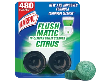 Harpic Flush Matic Citrus In Cistern Toilet Cleaner 2X50gm