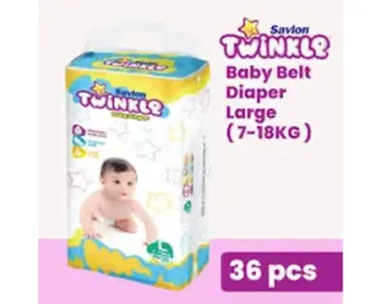 Savlon Twinkle Baby Diaper L (7-18kg) 36Pcs