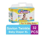 Savlon Twinkle Baby Diaper XL (11-25kg) 32Pcs