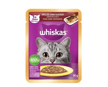 Whiskas Grilled Saba Cat Food 80(±5)gm ৳130  Per Piece