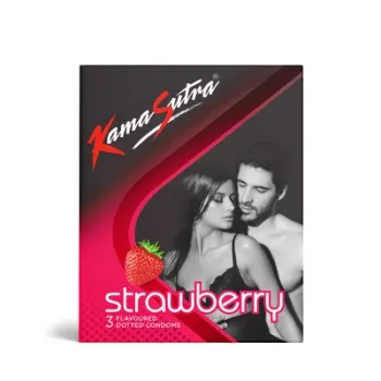 KS3 Kamasutra Strawberry Flavoured Dotted Condom 3 pcs