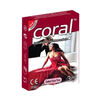 L7 Coral Extra Dotted Condom (Width 52 ± 2 mm) 3 pcs