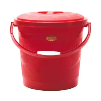 Npoly Design Bucket With Lead (Red) 25 ltr